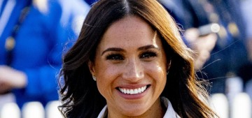 Duchess Meghan wore a crisp white Valentino suit in the Netherlands