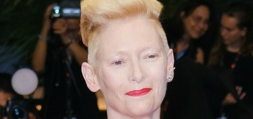 Tilda Swinton wore a real Chanel gown in Cannes, no alien couture or anything