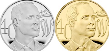 Prince William was given wavy forelocks in newly-minted coins for his 40th b-day