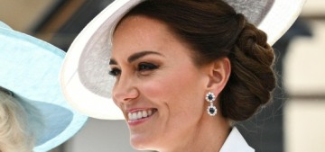 Duchess Kate repeated a white McQueen coatdress for Trooping the Colour