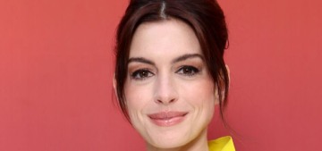 “Anne Hathaway remarkably pulled off bright yellow formal shorts” links