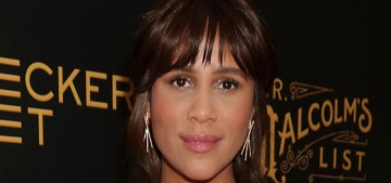 Zawe Ashton debuts her baby bump at the NYC ‘Mr. Malcolm’s List’ premiere