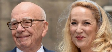 Jerry Hall had Rupert Murdoch served with divorce papers on the tarmac