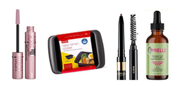 An eyebrow pencil for natural brows, a hair treatment oil and easier ramen