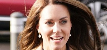 Princess Kate wore a Max & Co coat to visit a Ukrainian center empty-handed