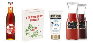 Gifts including aroma balms, a maple syrup set and a family card game