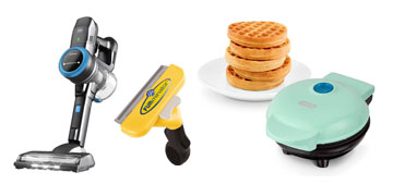 Gifts for friends who have everything including a mini waffle maker & clip on flashlight