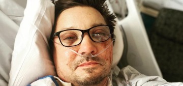 Jeremy Renner posted a selfie after being run over by a 14,000-pound snow plow