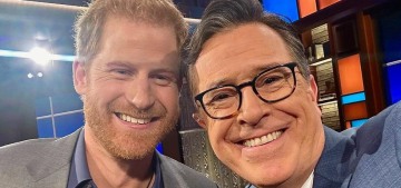 Prince Harry talks about veterans, his military record & Meghan on ‘The Late Show’