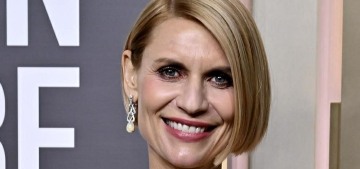 Claire Danes wore Giambattista Valli at the Golden Globes: sad doll or cute?