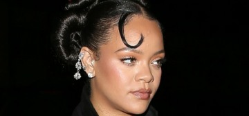Rihanna wore Schiaparelli at the Globes, then headed to Giorgio Baldi
