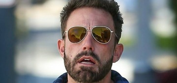 Ben Affleck looked perkier in Santa Monica after his visible misery at the Grammys