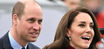 Princess Kate dusts off an old Hobbs coat for a visit to Cornwall with William