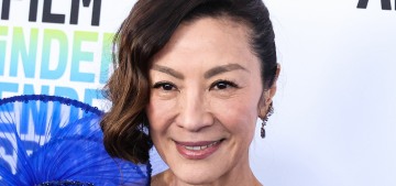 Michelle Yeoh wore Gucci at the Spirit Awards & happily posed with Cate Blanchett