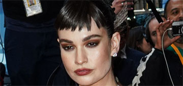 Lily James wore Tamara Ralph at the Met Gala: would be OK without the bangs?