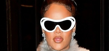 “Rihanna’s maternity fashion involves faux fur these days” links