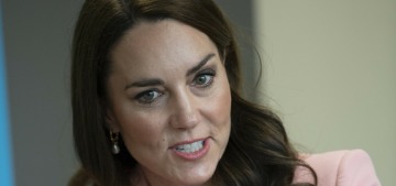 Princess Kate faced a small republican protest outside her event yesterday