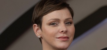 Princess Charlene debuted her newly brunette pixie cut at the Monaco Grand Prix