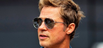 Brad Pitt looked especially youthful while filming his F1 movie in the UK