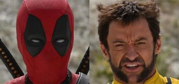 Hugh Jackman and Ryan Reynolds seen in costume on the set of Deadpool 3