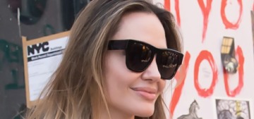 Angelina Jolie got some new ink on her middle finger while she was in NYC