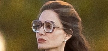 It looks like Angelina Jolie is wearing a prosthetic nose to play Maria Callas