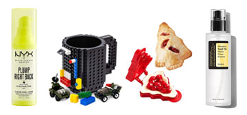 A mug you can put Lego on, holiday hand pie molds, a bestselling serum and more