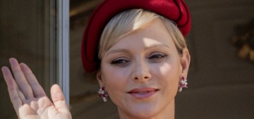 Princess Charlene looked happy & healthy in red for Monaco’s National Day