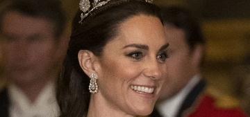 Princess Kate wore Jenny Packham & the Strathmore Rose Tiara to a state banquet