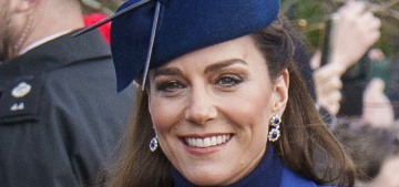 Princess Kate wore a blue McQueen coat for Christmas at Sandringham