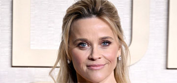 Reese Witherspoon in  Monique Lhuillier at the Golden Globes: preppy cute?
