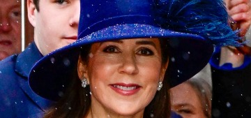 Queen Mary wore a vibrant blue to visit the Danish parliament with King Frederik