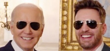Chris Evans met Pres. Biden at the White House & got a pair of aviator shades