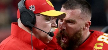 Travis Kelce & Chiefs’ coach Andy Reid downplayed that shouty Super Bowl moment