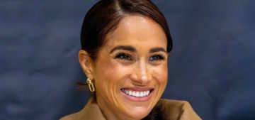 Duchess Meghan wore a camel Sentaler coat for Invictus events in Vancouver