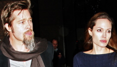 Brad & Angelina look cold & stressed for a New York date night