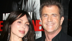 Mel Gibson wears earplugs so he won’t hear baby Lucia’s cries