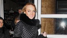 Lindsay Lohan drinking in public again