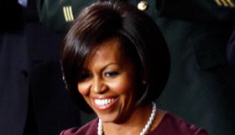 Michelle Obama stuns in aubergine at State of the Union