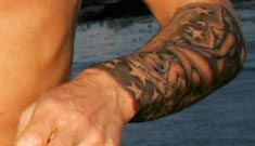 David Beckham gets naked Posh tattoo