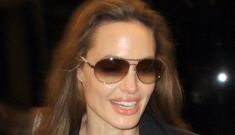 Why is Angelina Jolie traveling solo?