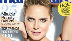 Heidi Klum wears ‘Project Runway’ dress on Marie Claire cover