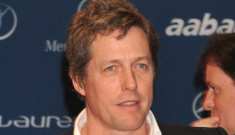Hugh Grant attacked by rogue chocolate cake