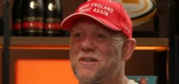 Why is Mike Tindall wearing a red ‘Make England Great Again’ hat?