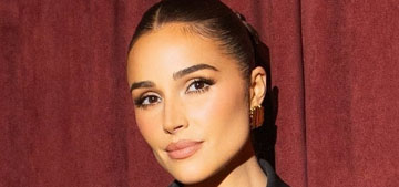 Olivia Culpo spreads her hair around her backyard to ward off coyotes
