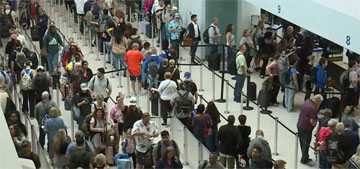 TSA lines at some airports are three hours long during the shutdown