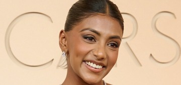 Charithra Chandran wore an emerald Miss Sohee to the Oscars: stunning?