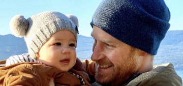 Duchess Meghan posted a video of Prince Harry skiing with Archie