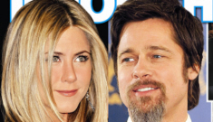 In Touch: Brad Pitt & Jennifer Aniston were “caught kissing”