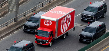 KitKat truck gets multi-car security escort, give me a break?